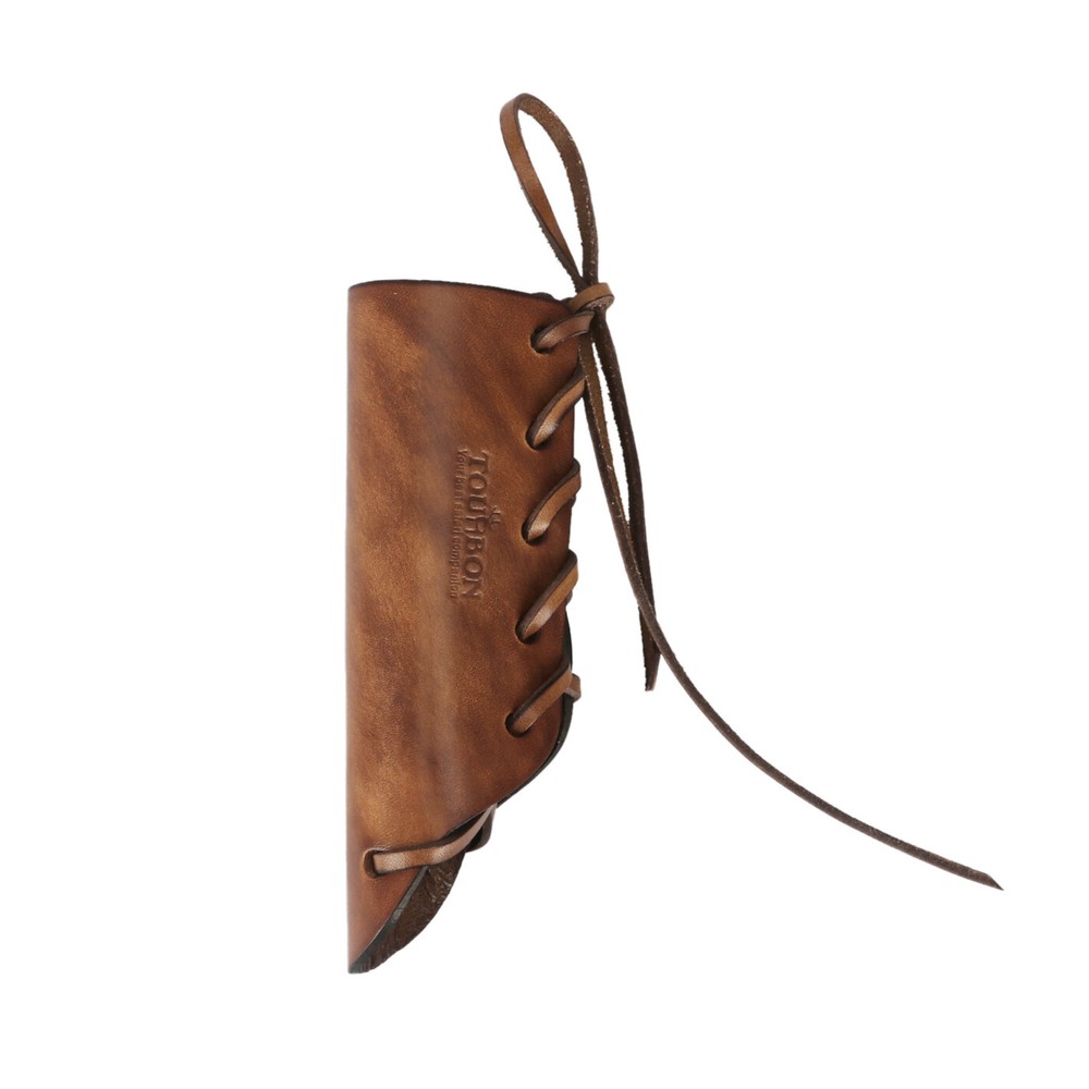 TOURBON Rustic Leather Axe Tool Handle Guard Protector Cover w/ Adjustable Belt