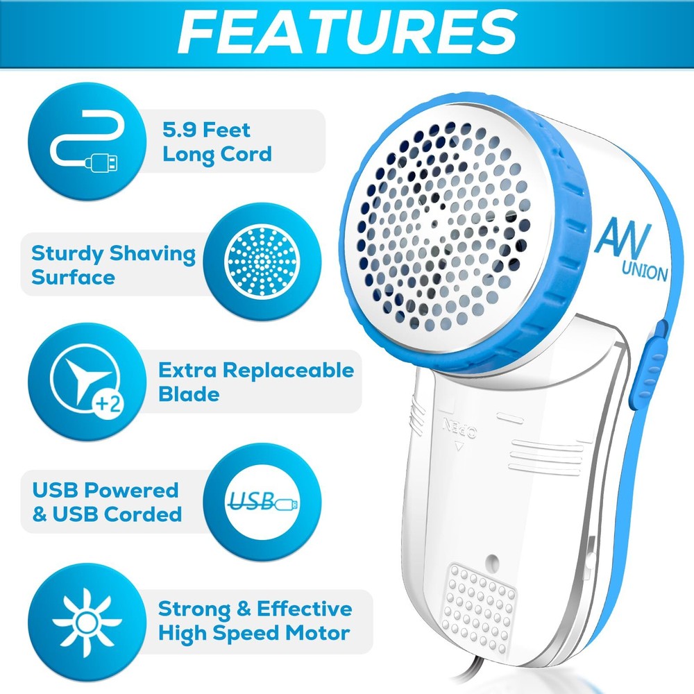 Fabric Shaver Lint Remover USB Powered Lint Shaver Efficiently Remove Lints from