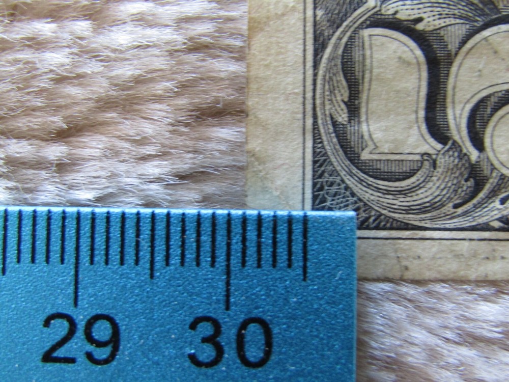 1963 $5 bill offcut with printing error