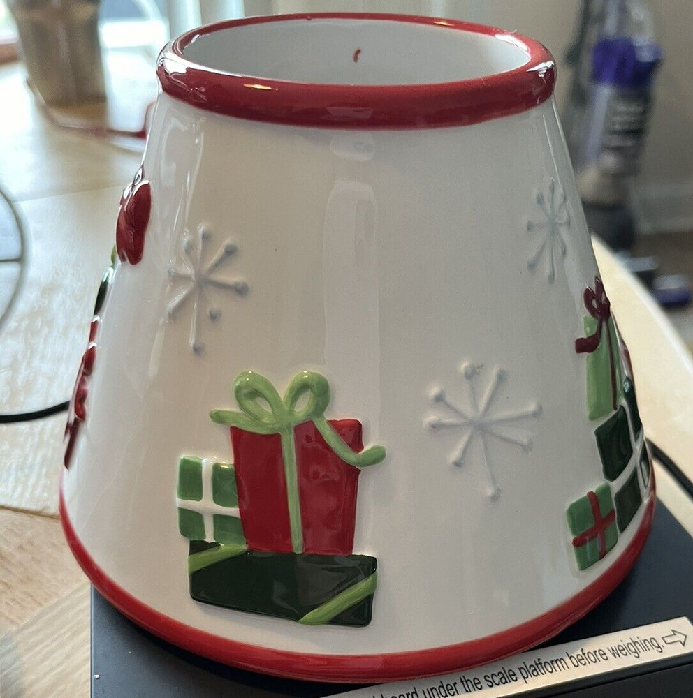 White Barn large Jar Shade Topper Christmas