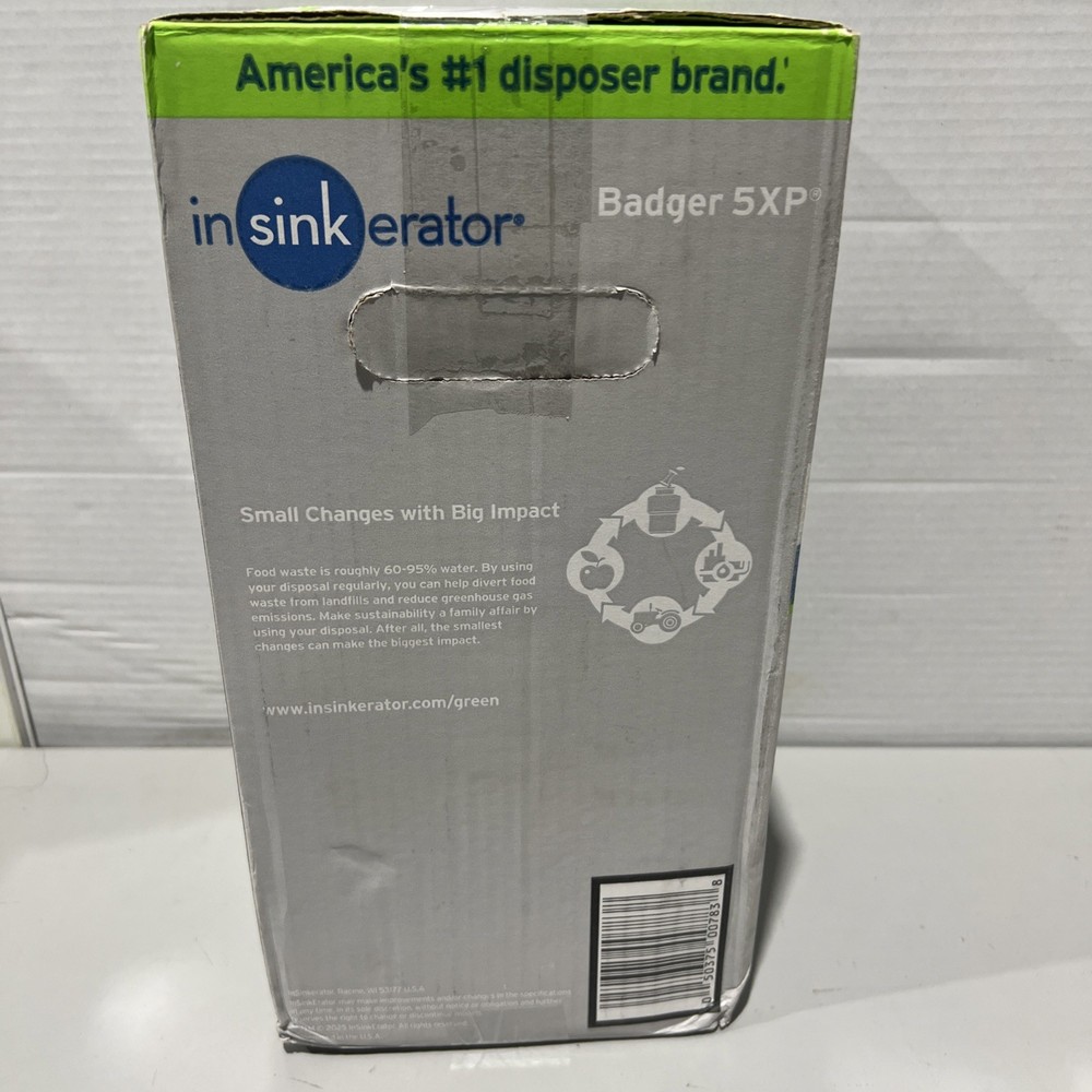 InSinkErator Garbage Disposal, Badger 5XP, 3/4 HP Continuous Feed