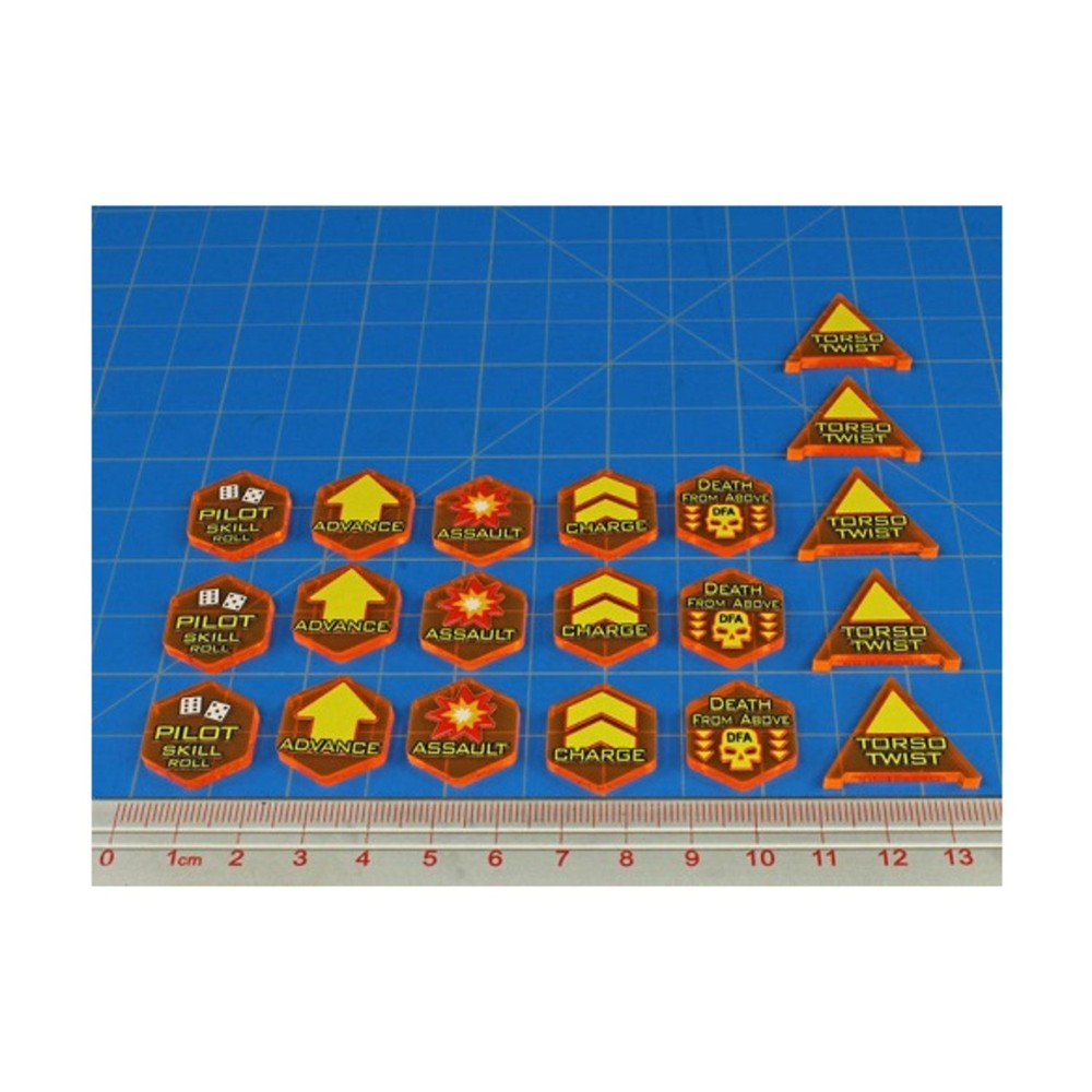 Litko Battletech Premium Printed Mecha Combat Actions Token Set New