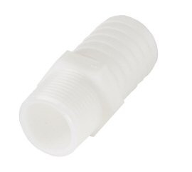 DCI 3/4" MPT x 1" Barb Adapter, Plastic