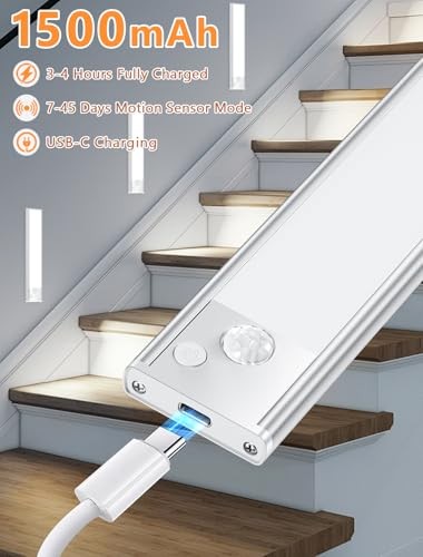 Under Cabinet Motion Sensor Lighting: 8 Inch Dimmable 8 inch White 4 Pack