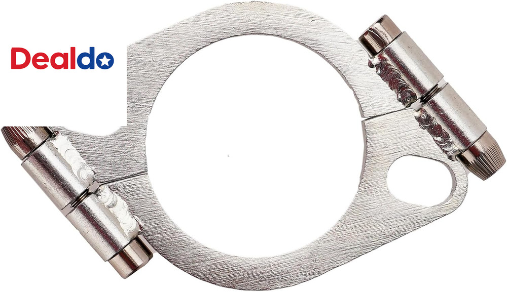 2 Pack 3.0" Split Flange Repair Kit,Iron Galvanized 76Mm/3.0" 2 Bolt Exhaust Fla