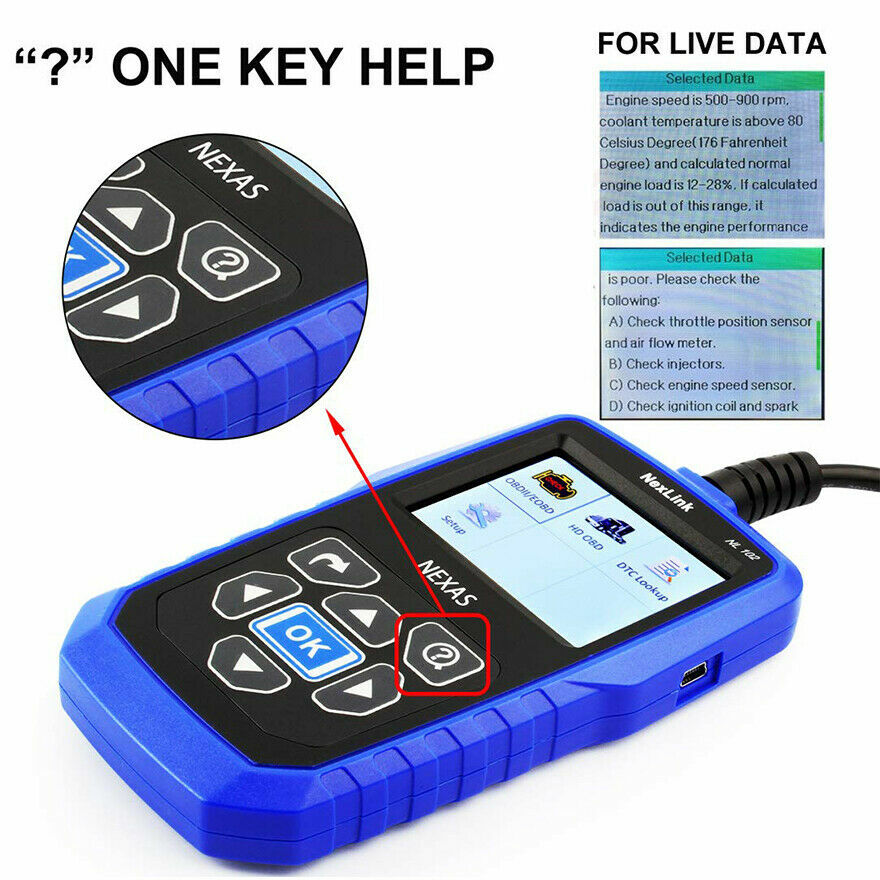 Heavy Duty Diesel Universal Truck Scanner Diagnostic Tool OBD2 HD Code Reader