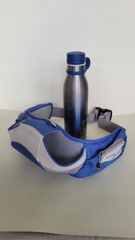 Nathan Running BELT blue WATER BOTTLE FOR ROLLERBLADERS