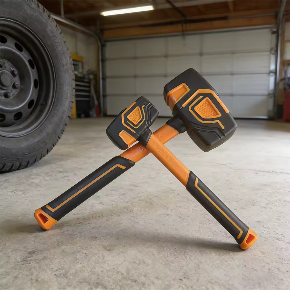 Multifunctional rubber hammer tile soft rubber percussion hammer square hammer