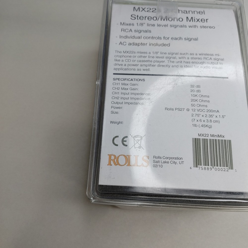 Rolls MX22s Mini Mix 2-Channel Mixer