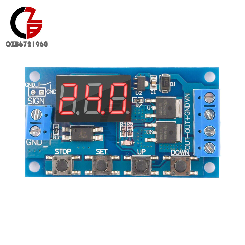 2PCS Trigger Cycle Timer Delay Switch Circuit Board MOS Tube Control Module