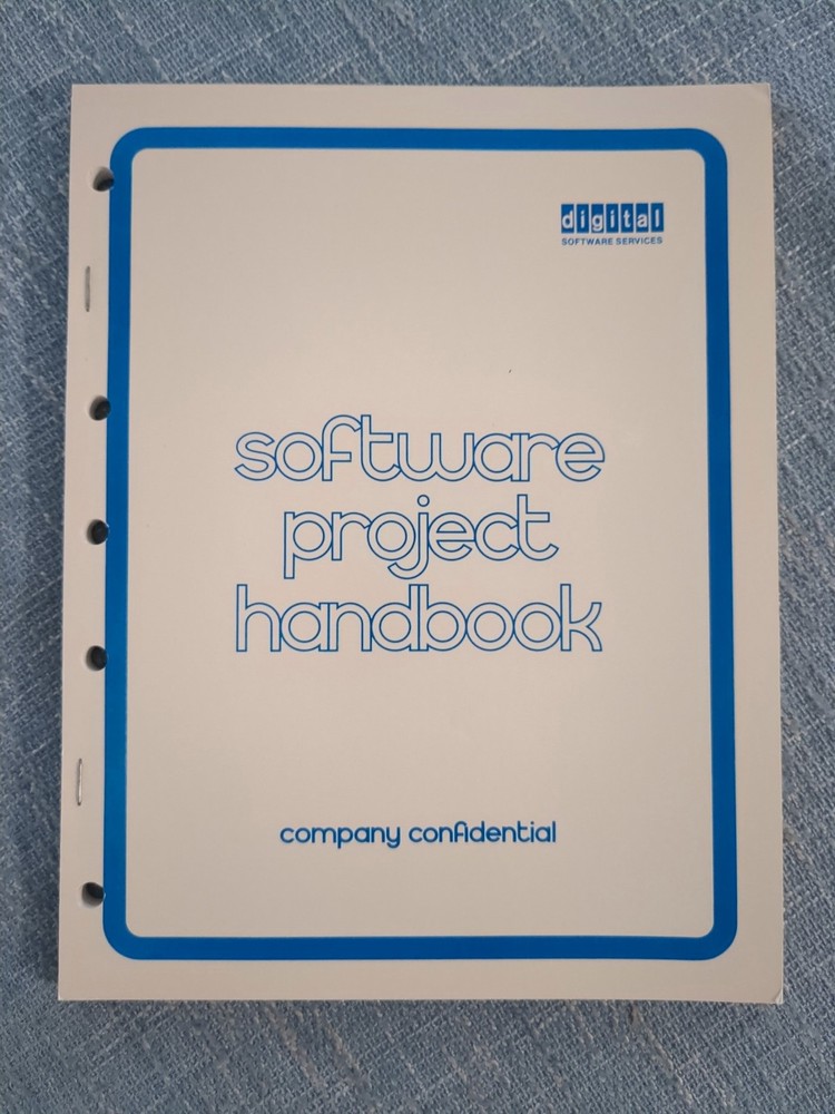 Vintage Digital Equipment Corp  DEC Software Project Handbook 1978