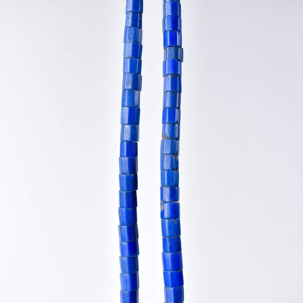 Russian Blue Opaque Trade Beads Czech