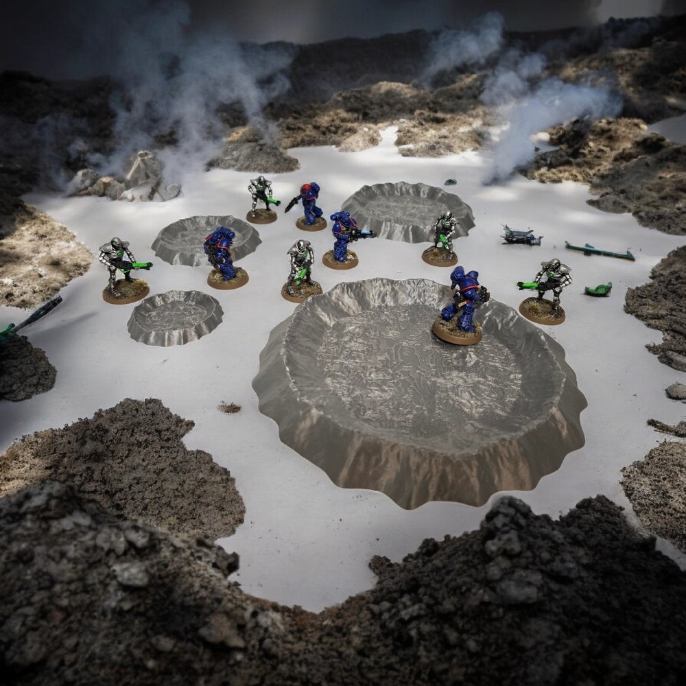 3D Printed Terrain Battlefield Blast Craters Set 2 Great For 40K / Kill Team