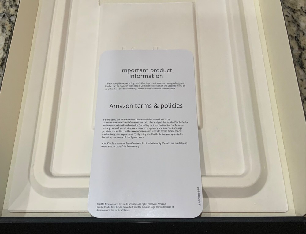 Amazon Kindle Fire - 2nd Gen - 8.9" Display WIFI Android Tablet Model: 3HT7G