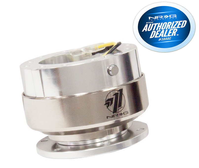NRG Steering Quick Release Gen 2.0 Polished Silver Body Titanium Ring SRK-200SSL