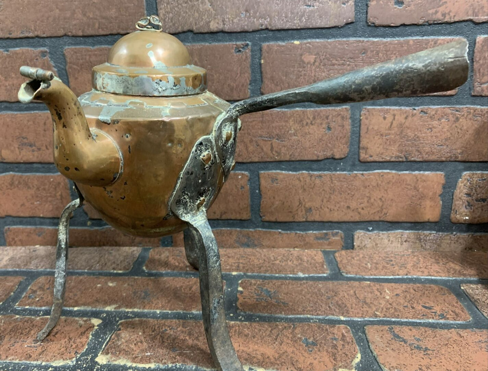 Vintage 3 Legged Copper Kettle Farmhouse Decor