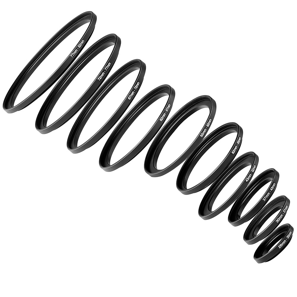 Neewer 20 Pieces Anodized Metal Stepping Step-up/Step-down Adapter Ring Kit