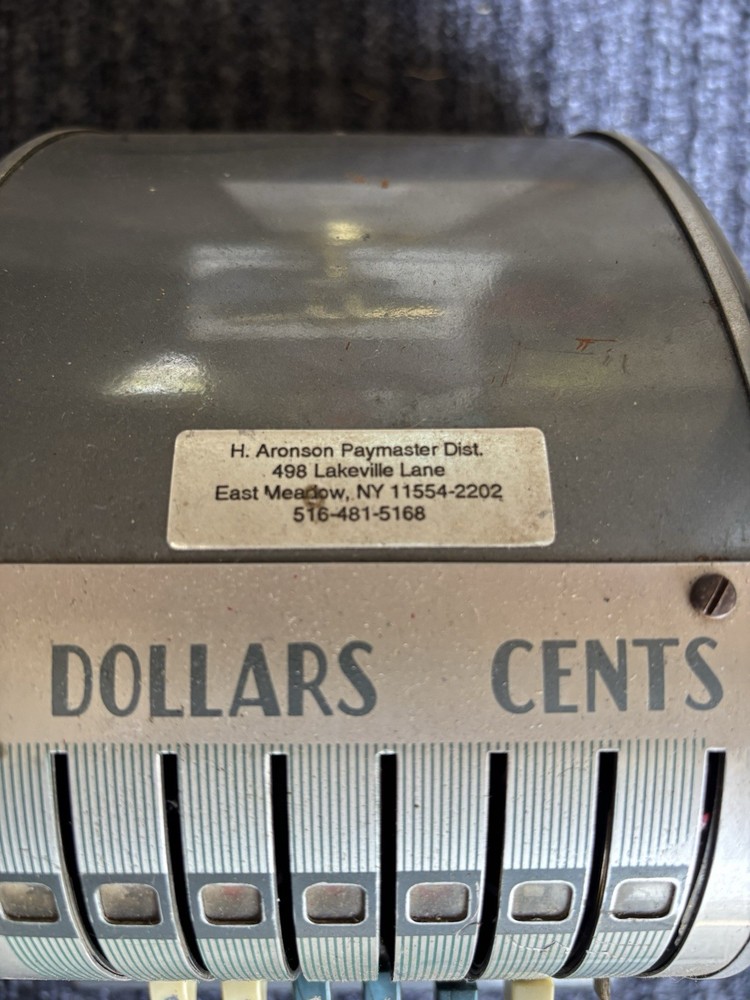 paymaster check writer vintage