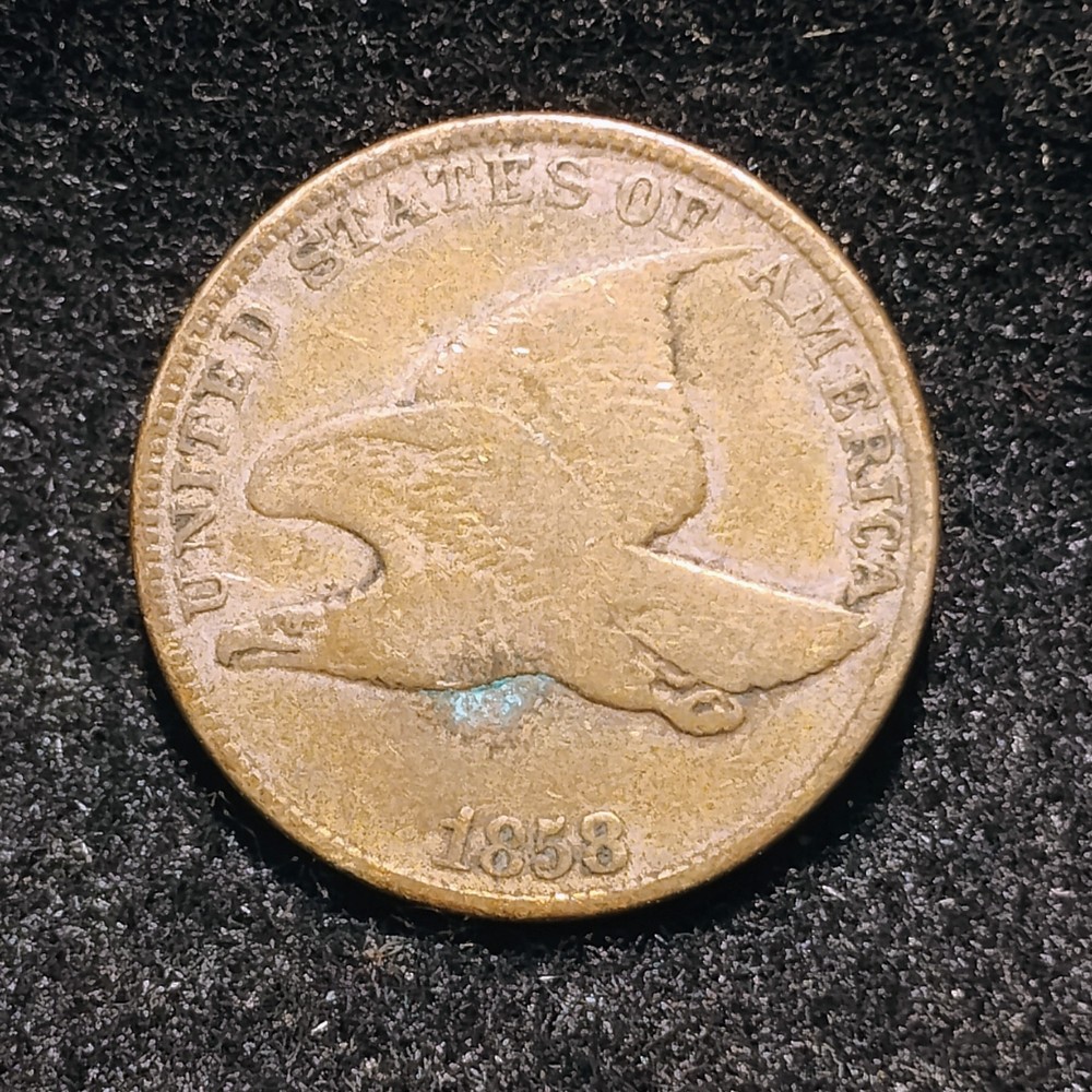 1858 ~ FLYING EAGLE CENT ~ VG