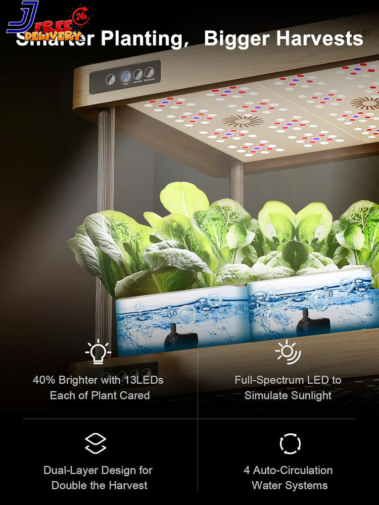 Hydroeasy1.0 Hydroponics Growing System Kit Beginner-Friendly Indoor Garden for