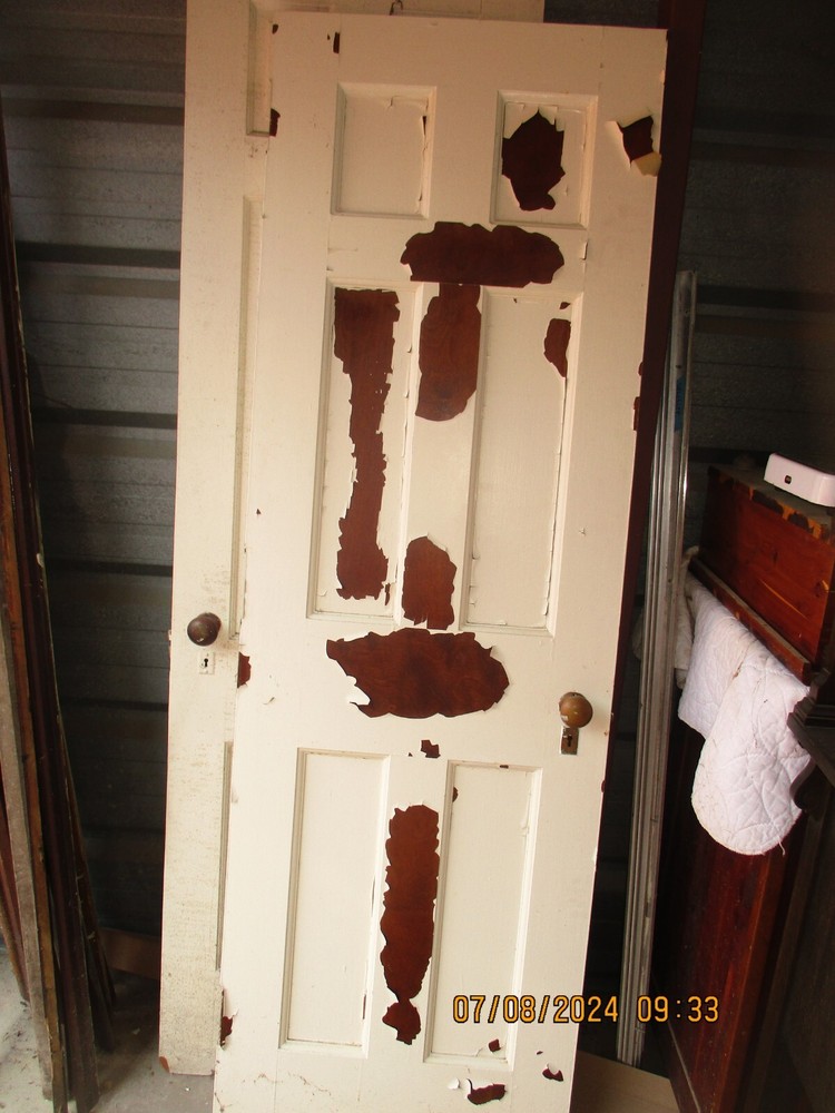 ANTIQUE VINTAGE 6 PANEL SOLID WOOD INTERIOR DOOR WE SHIP!!!!!