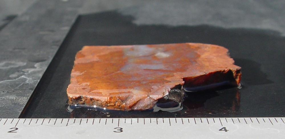 Red and White Agate Lapidary Slab T1278