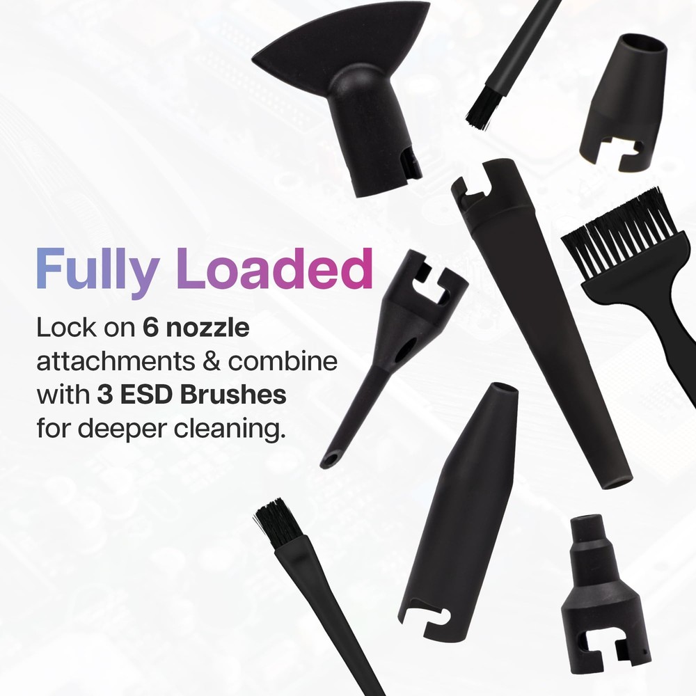 Electric Air Duster for Electronics - Spray Can Alternative Type 6