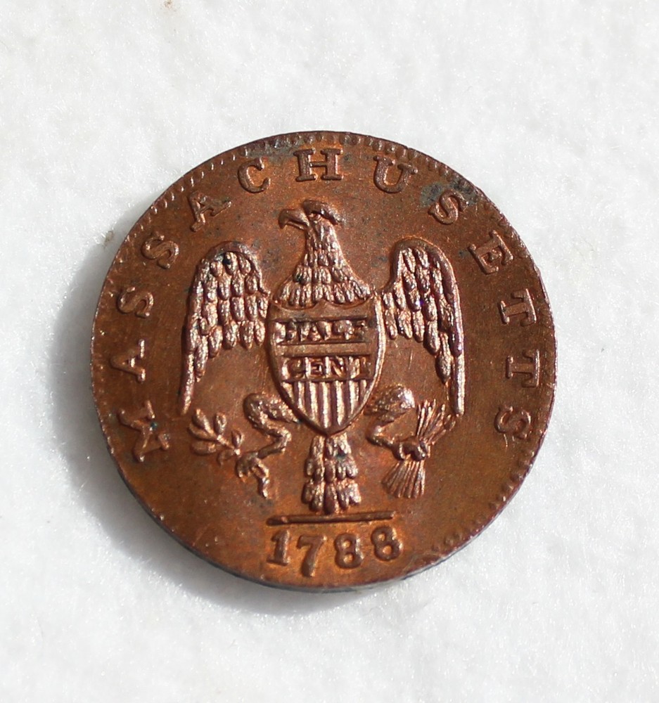 1788 Coin - Massachusetts 1/2 Cent Evans Restrike