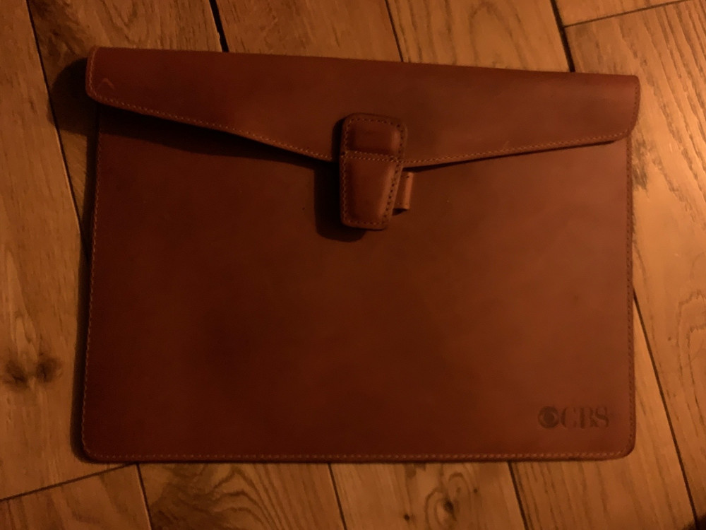 vintage leather document holder