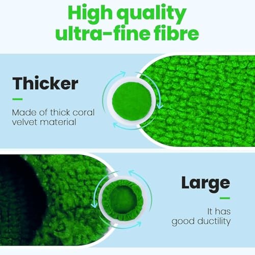 Car Windshield Cleaner Tool Bonnets,Microfiber Cleaning Cloth for Green