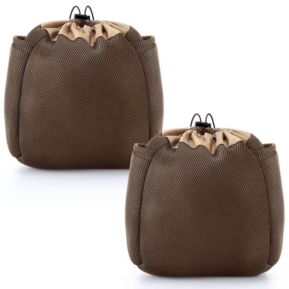 2 Pcs Saddle Hunting Dump Bag Saddle Pouches with Drawstring Closure Mesh Bag...