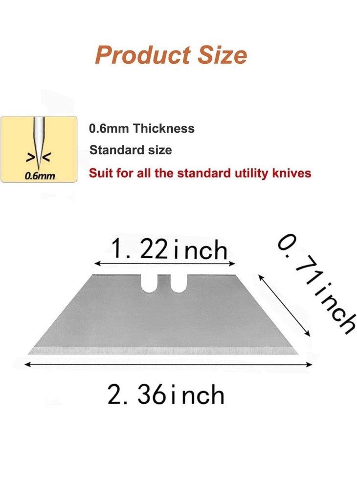 20PC Utility Knife Blades Replacement Refills Standard Razor Box Cutter Tool USA