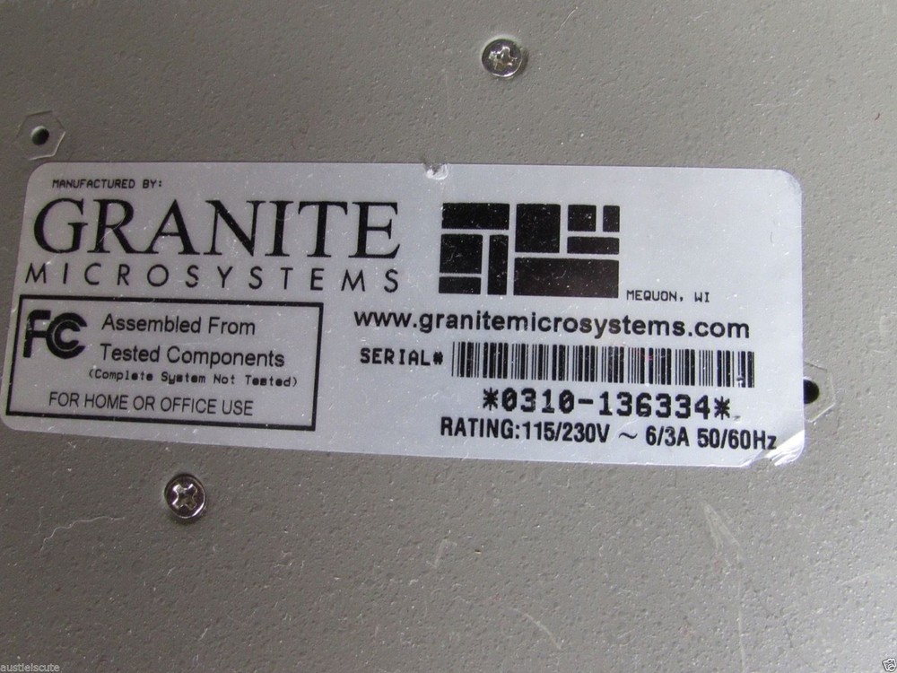 Granite Microsystems XFER Robot Computer Control Unit CPU SEMICON USA