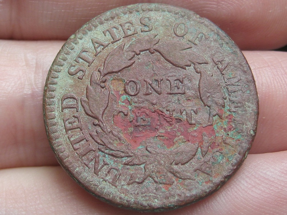1817 Matron Head Large Cent Penny- 13 Stars- Shipwreck Effect