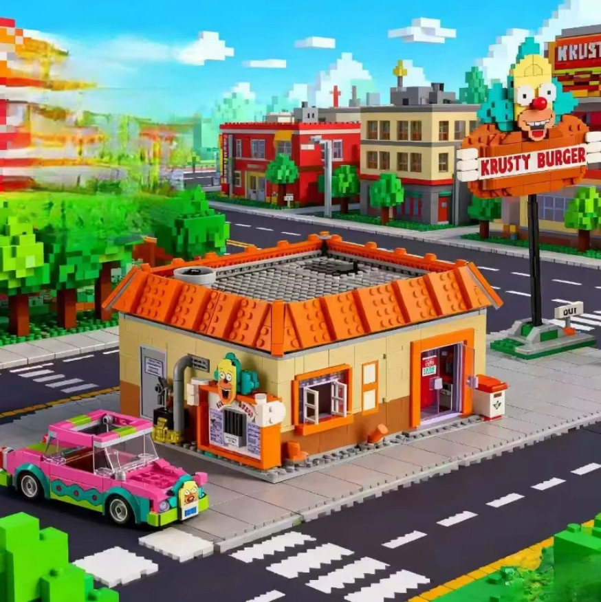 HighQuality 1635PC Building Blocks Complete Set for The Simpsons: Krusty Burger