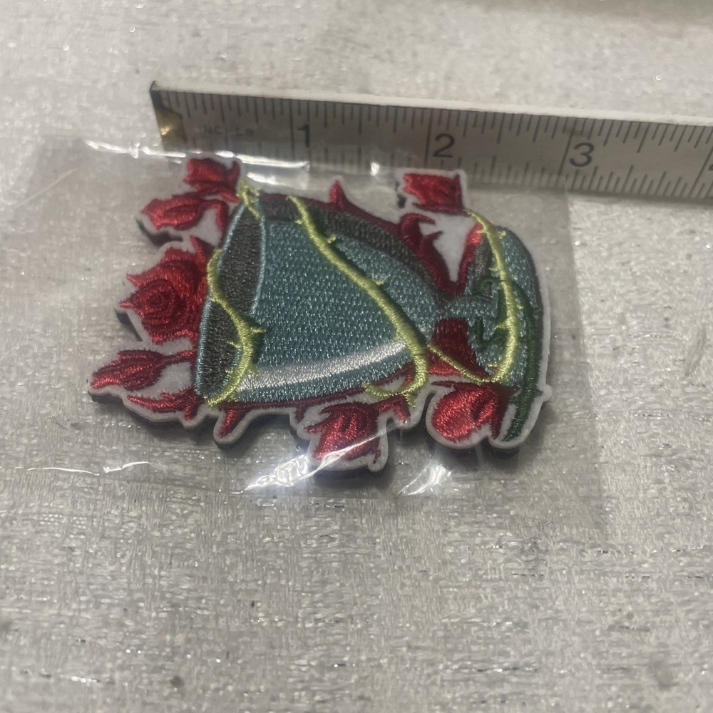 Holy Grail Cup / Roses & Wrapped In Thorns Hook And Loop Patch