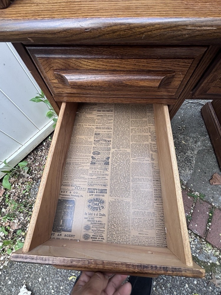 Arts & Crafts Solid Oak Roll Top Desk