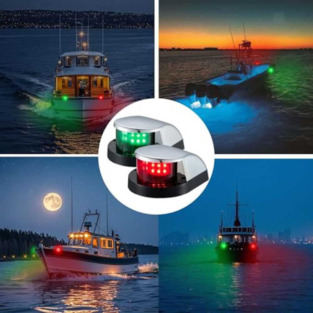 2 Pieces Boat Navigation Light Accessory Professional High Visibility Bass Easy