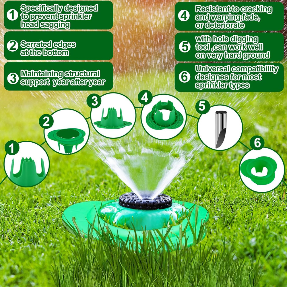 Lawn Sprinkler Head Protector 8PCS for Outdoor Irrigation System
