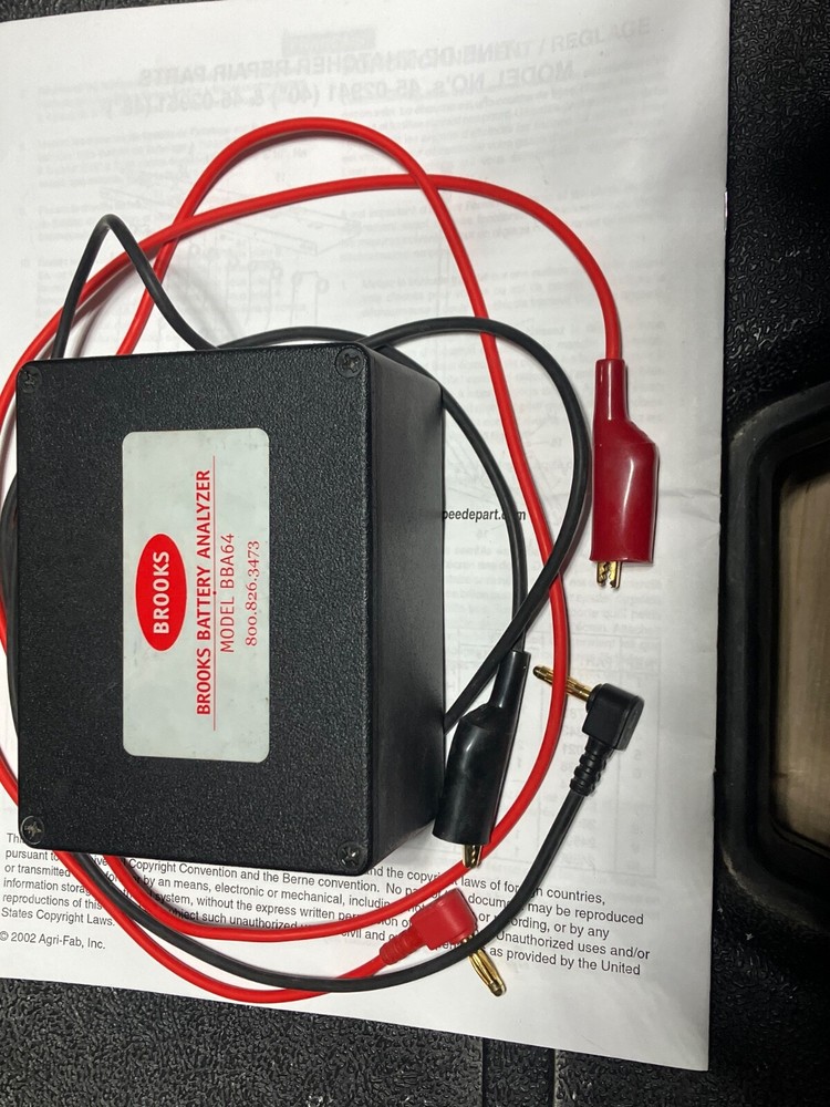 Brooks BBA64 Battery Analyzer w/Hard Case 6v/4v/Exit Sign/Emergency.