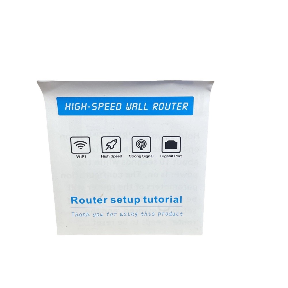 High-speed Wall-through Wireless Router, Black; Home-Friendly Desktop Design