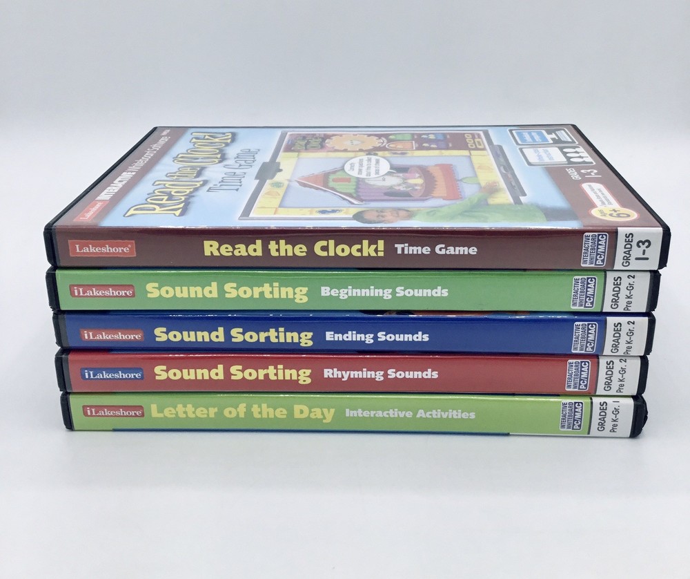 Lot of 5- iLakeshore Interactive WHITEBOARD learning Software PC/MAC- PreK-3rd