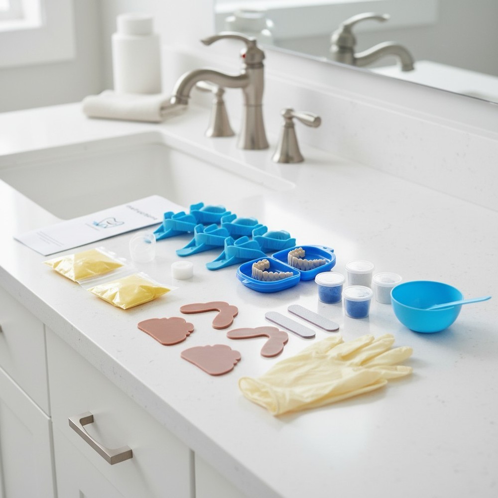 DIY Denture Kit with Impression(2 Sets of False Teeth) Small