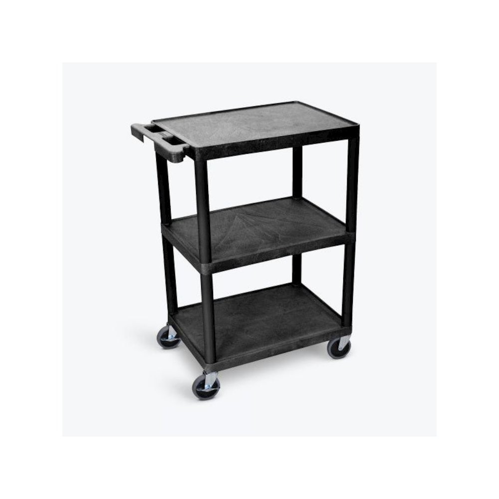 3 Shelf Utility Cart Black