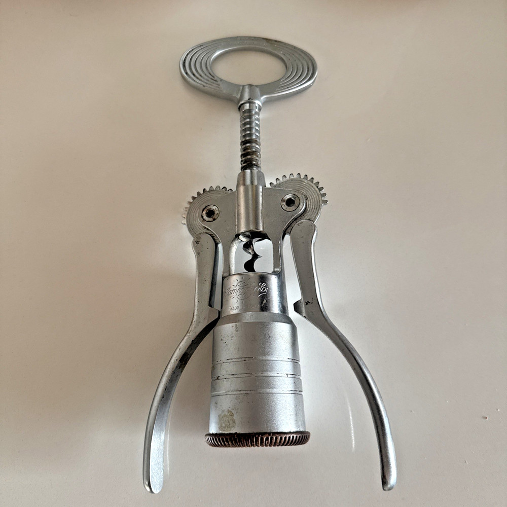 Vintage Italian Large Solid Metal Campagnolo Corkscrew