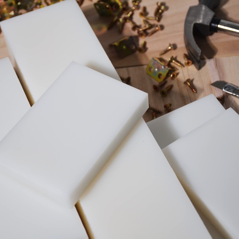 HDPE Block WhitePE Polyethylene Rectangular Solid Plastic Tapping（2" x 12" x 3"）