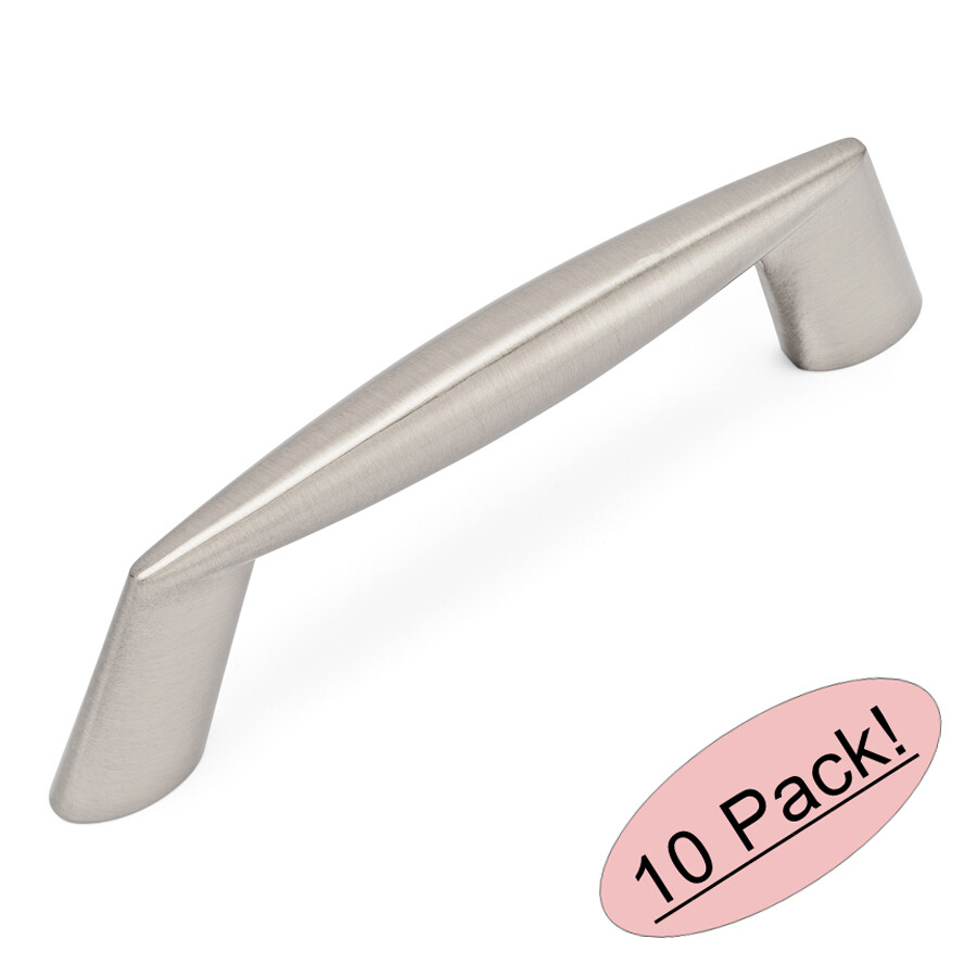 *10 Pack* Cosmas Cabinet Hardware Satin Nickel Handle Pulls #567-3SN