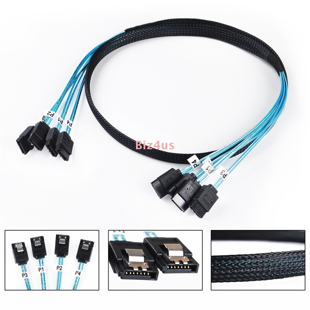 4/6 SATA to 4/6 sata Data Cable Cord for Server Computer Host SSD SATA 0.5m/1M