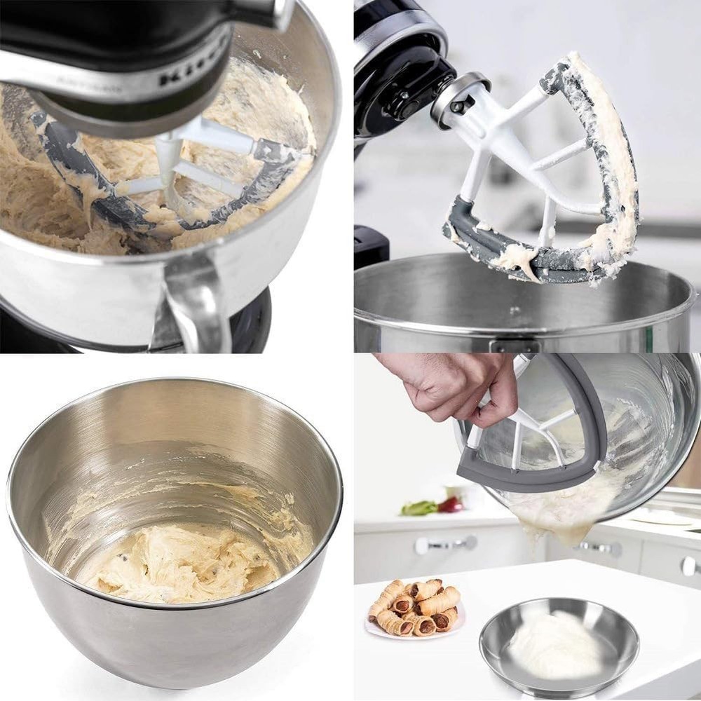 4.5/5 Quart Flex Edge Beater for KitchenAid Mixer Flat Paddle Attachments