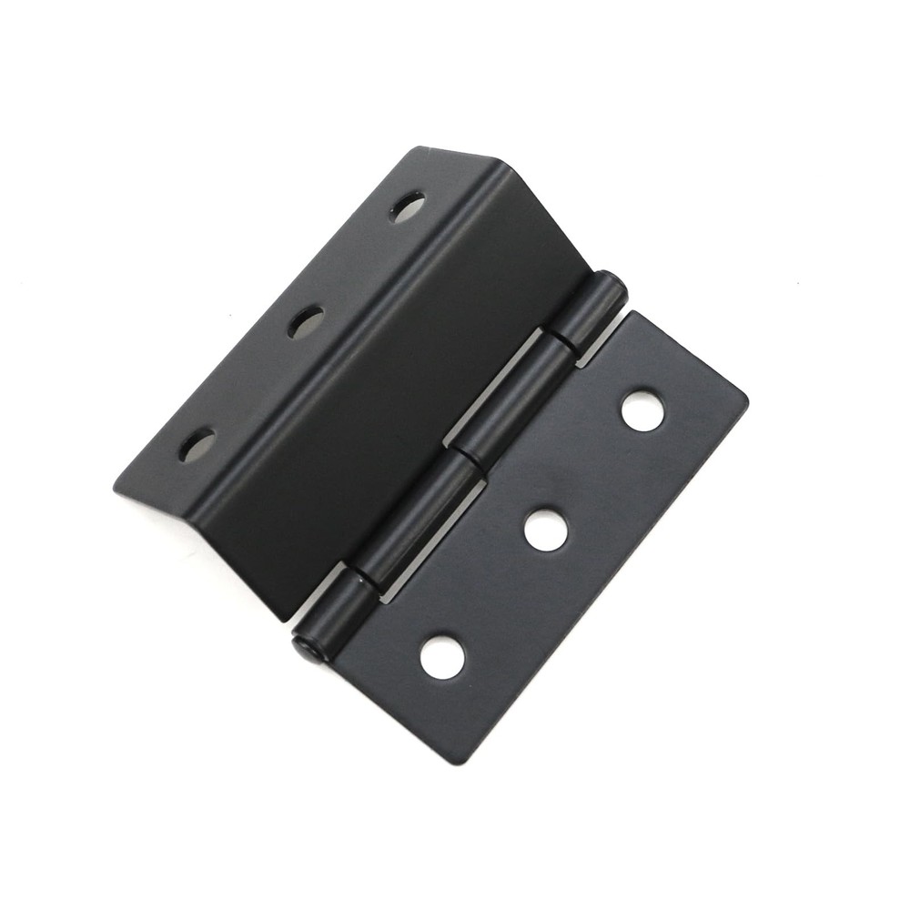 6 PCS 3 Inch HalfSurface Chest Hinge 1.8mm Bending Black SemiConcealed